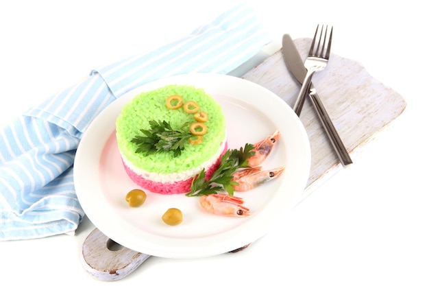 Colourful plated dish